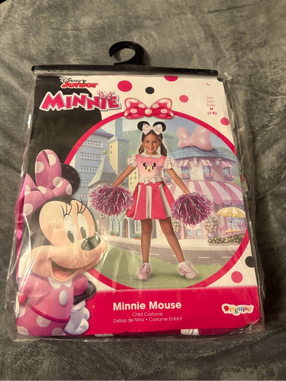 Disney Junior Minnie Mouse Pink Cheerleader Costume - Kids Size M (7-8)